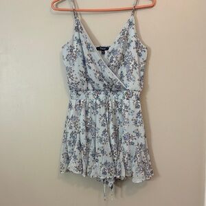 Trixxi Light Blue Floral Romper